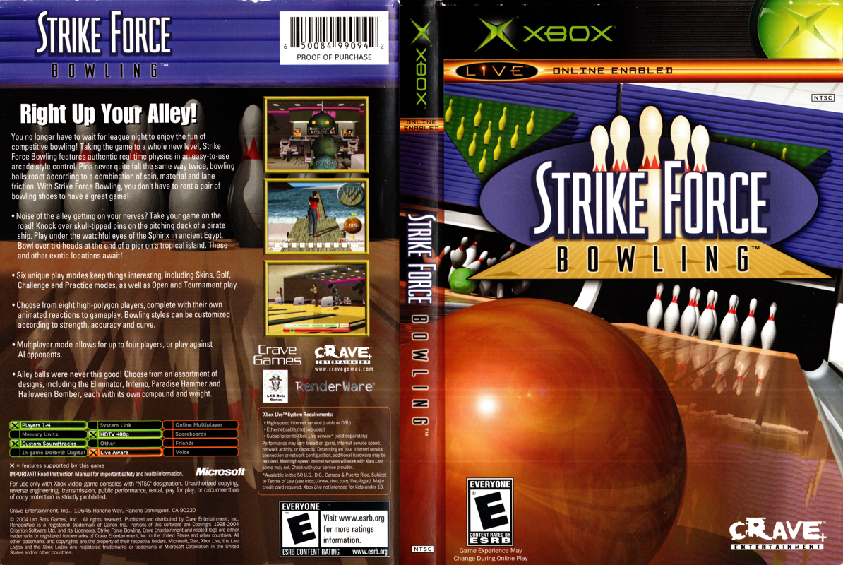Strike Force Bowling box art for Xbox
